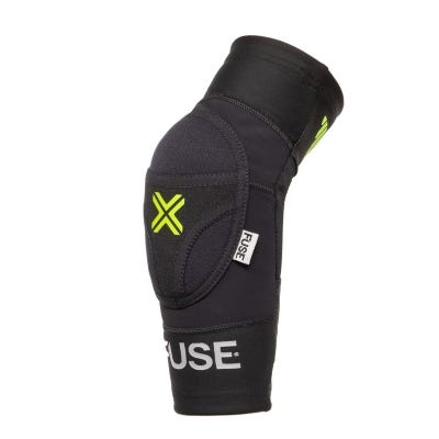 Fuse Omega Elbow Pad Black Yellow | Front Angle