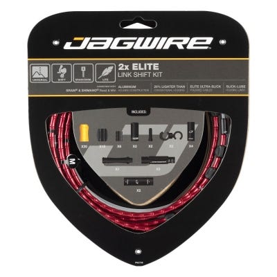 Jagwire 2x Elite Link Shift Cable Kit Red