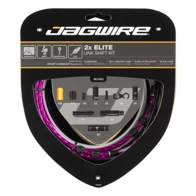 Jagwire 2x Elite Link Shift Cable Kit Limited Purple
